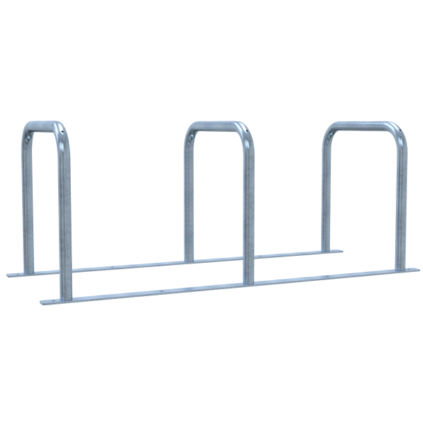 Bicycle lean-on rack | for plugging down | welded | galvanized